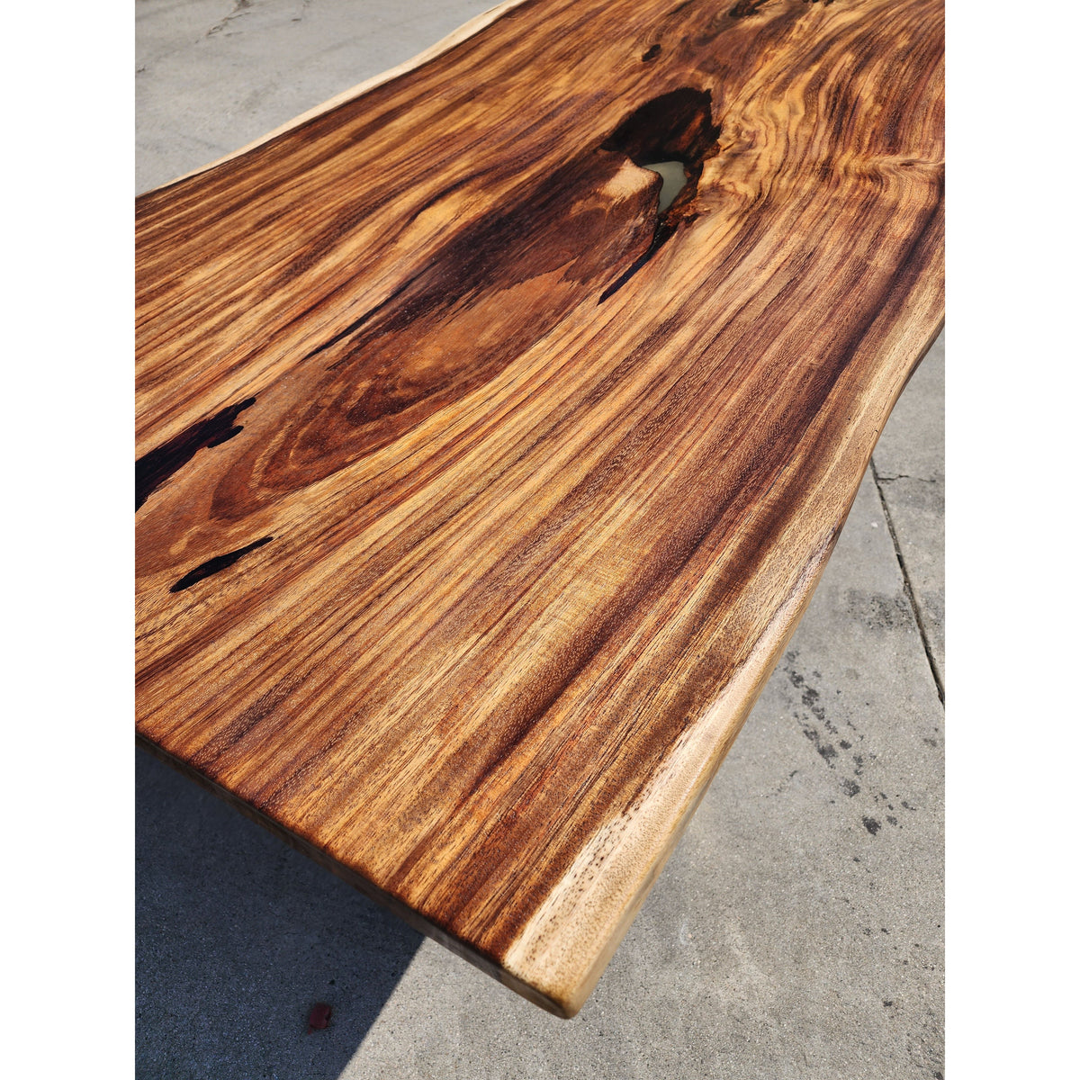 SOLD Now Available! 110L Live edge Acacia wood slab table – Alive Edge  Designs