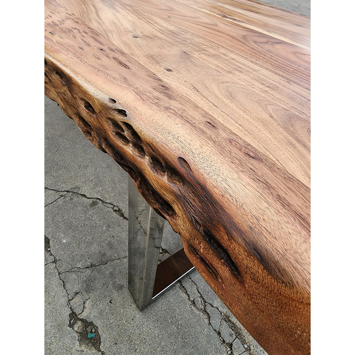 96L Live Edge Acacia Wood Dining Table – Alive Edge Designs