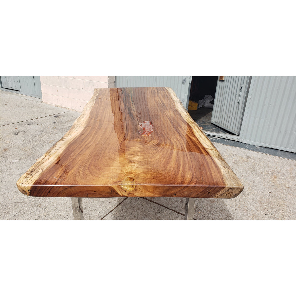 Handcrafted 96L Solid Acacia Wood slab with Protective Coating