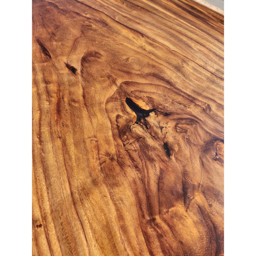 Petite Solid Acacia Wood Slab Dining Table