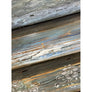SOLD 43"L Glass top, reclaimed wood side table