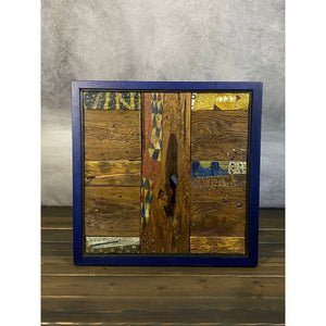 29" Royal Blue Reclaimed Wooden Coffee Table