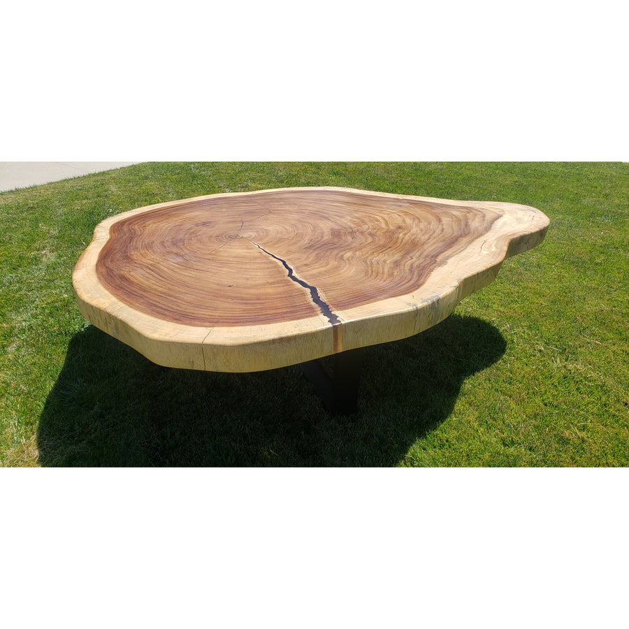 Live Edge, Solid Round Slab Table