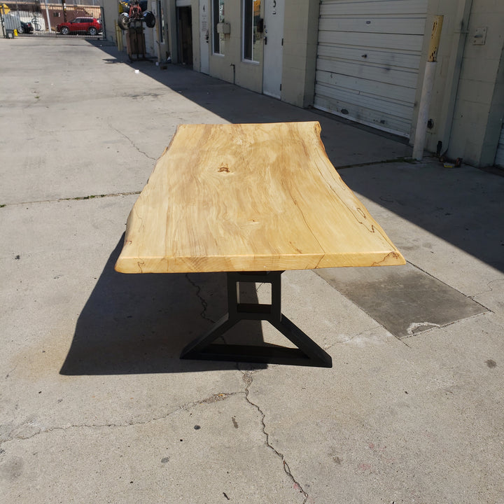 Finely Handcrafted Live Edge Ash Wood Dining Table
