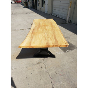 Finely Handcrafted Live Edge Ash Wood Dining Table