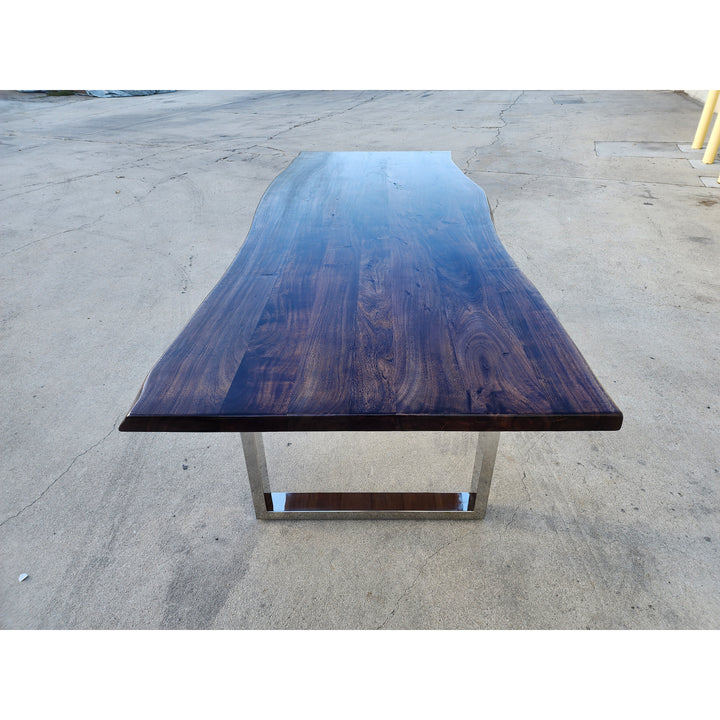 Now Available 96"L Custom stained Acacia wood table