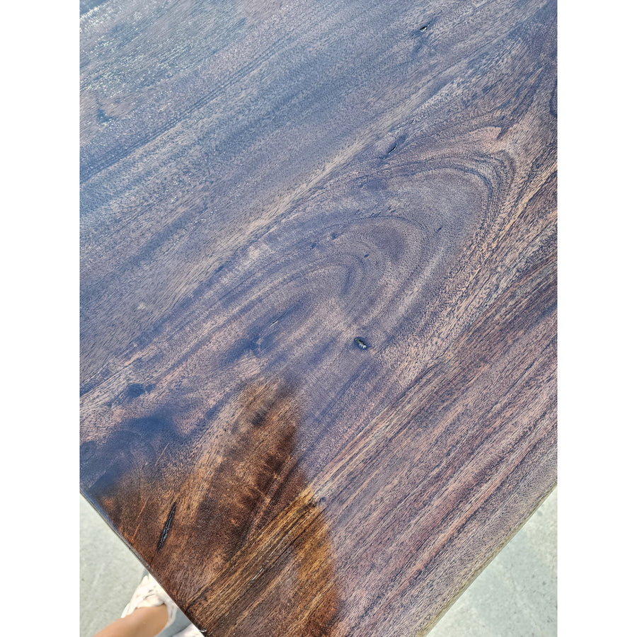 Now Available 96"L Custom stained Acacia wood table