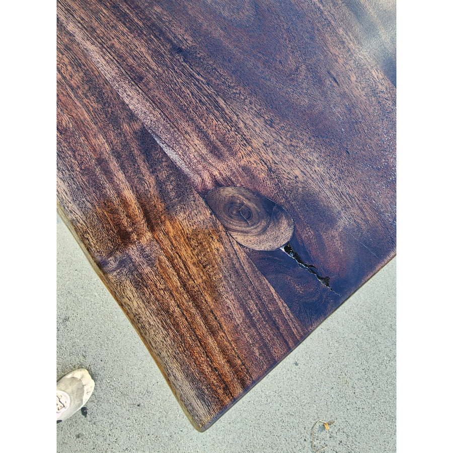 Now Available 96"L Custom stained Acacia wood table