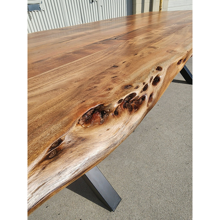 SOLD Now Available! 110L Live edge Acacia wood slab table – Alive Edge  Designs