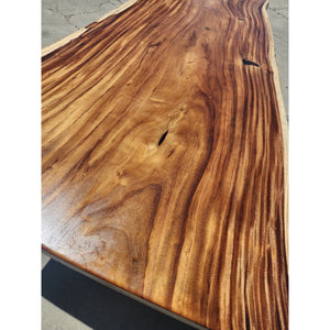 SOLD Now Available! 110"L Live edge Acacia wood slab table