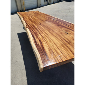 SOLD Now Available! 110"L Live edge Acacia wood slab table