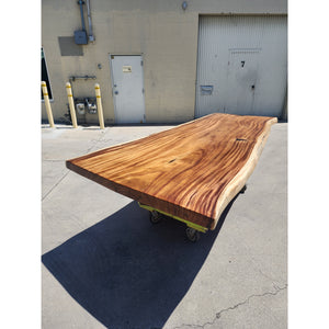 SOLD Now Available! 110"L Live edge Acacia wood slab table