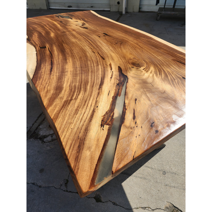 Now Available! 91"L Live edge Acacia wood slab table