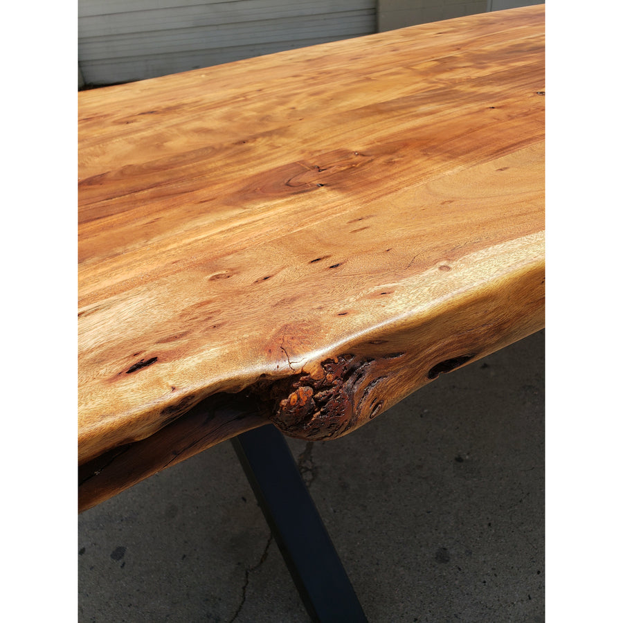 96"L Live Edge Acacia Wood table