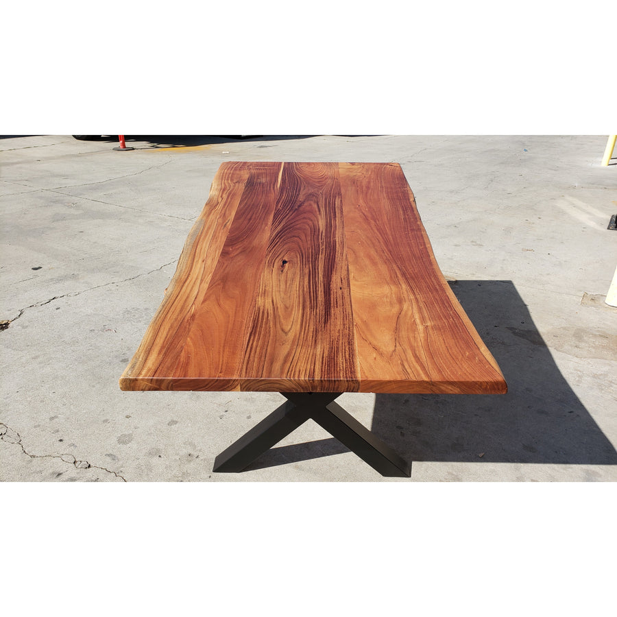 Petite, Custom Sized Live Edge Acacia Wood Table