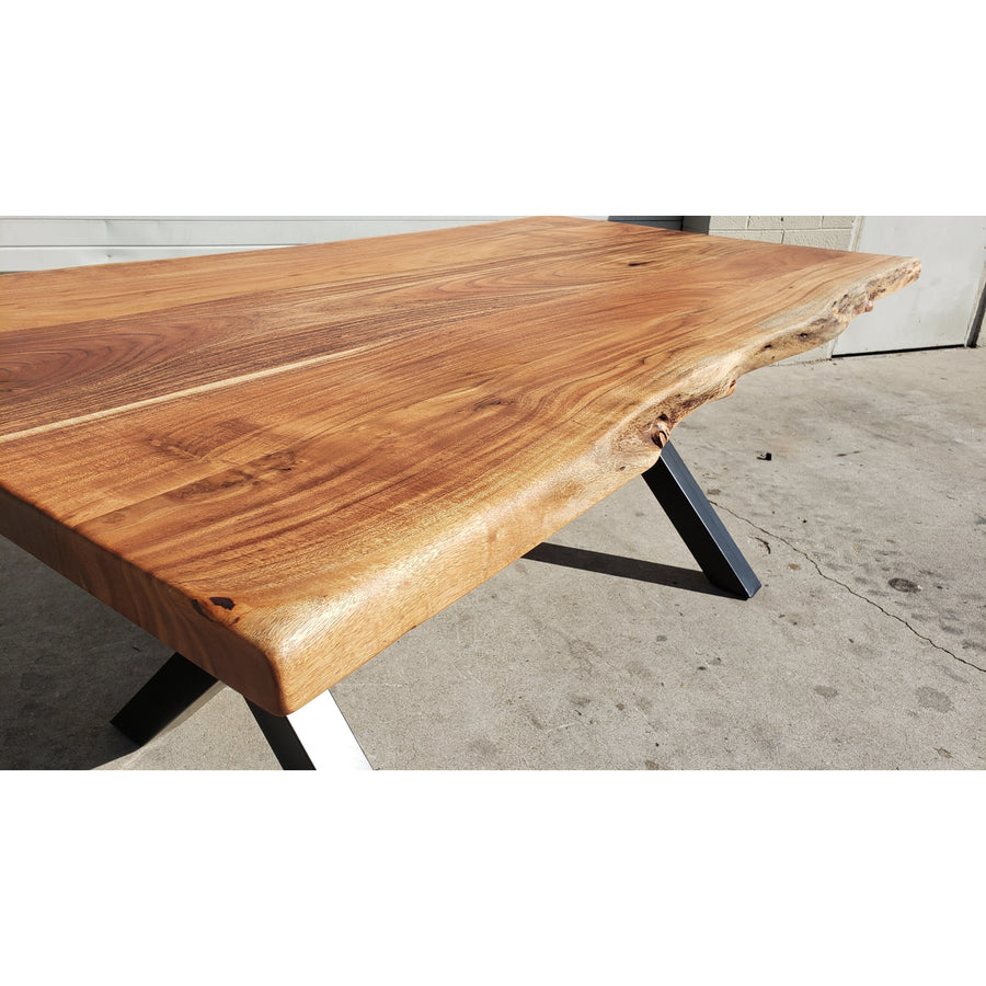 Petite, Custom Sized Live Edge Acacia Wood Table