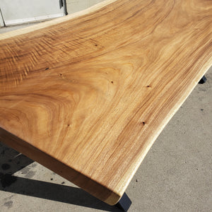 99"L Solid Acacia wood slab table