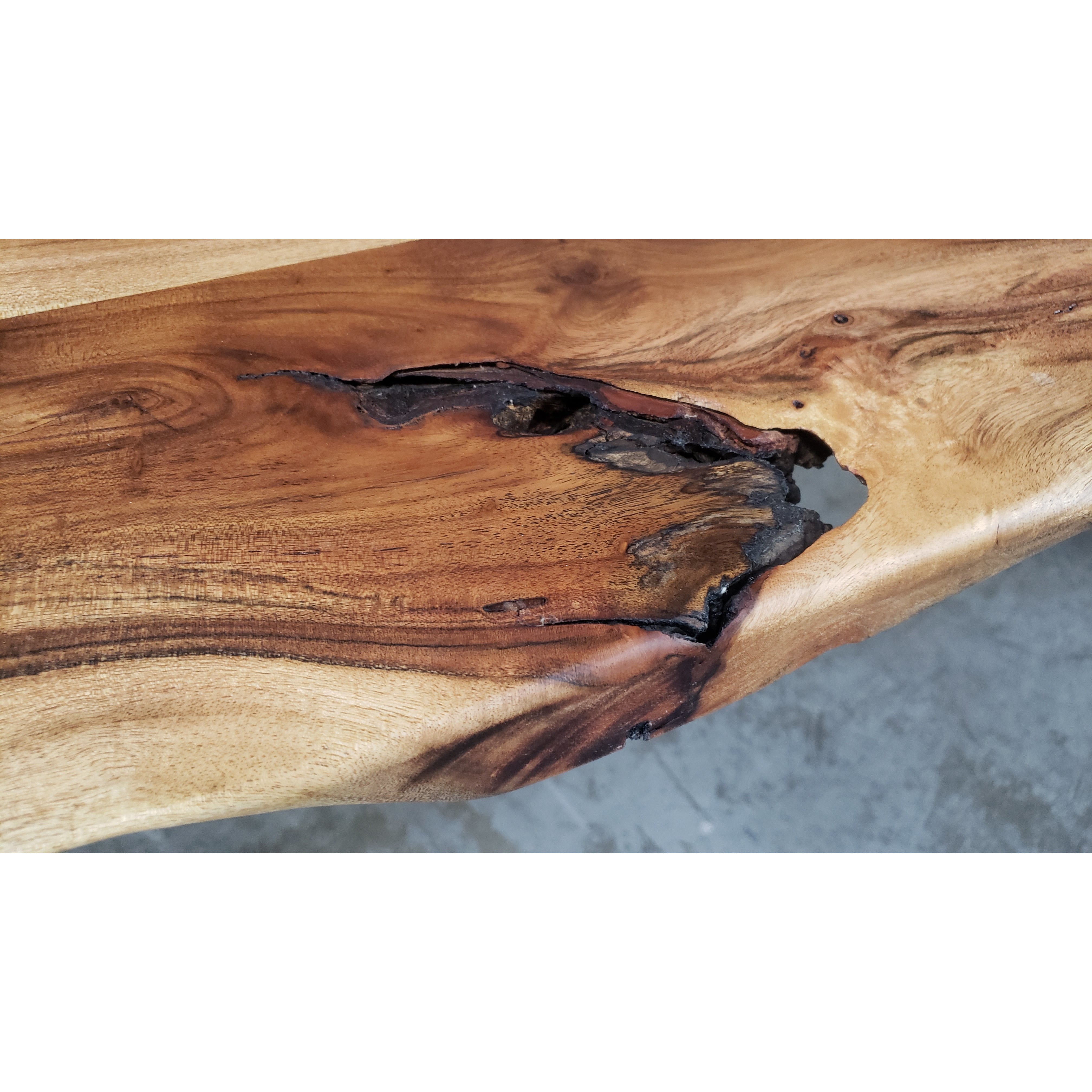 108L Live Edge wood table with Custom Steel legs – Alive Edge Designs