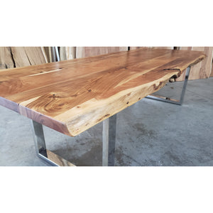 108"L x 40-41-39"W Live Edge, Acacia wood table