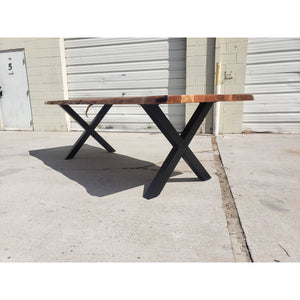 96"L Rustic Style, Acacia wood dining table
